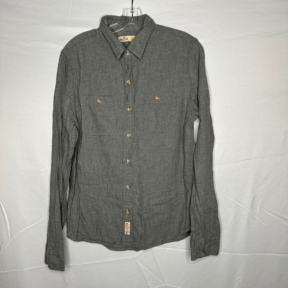 Hollister Grey Casual Button Down Shirt